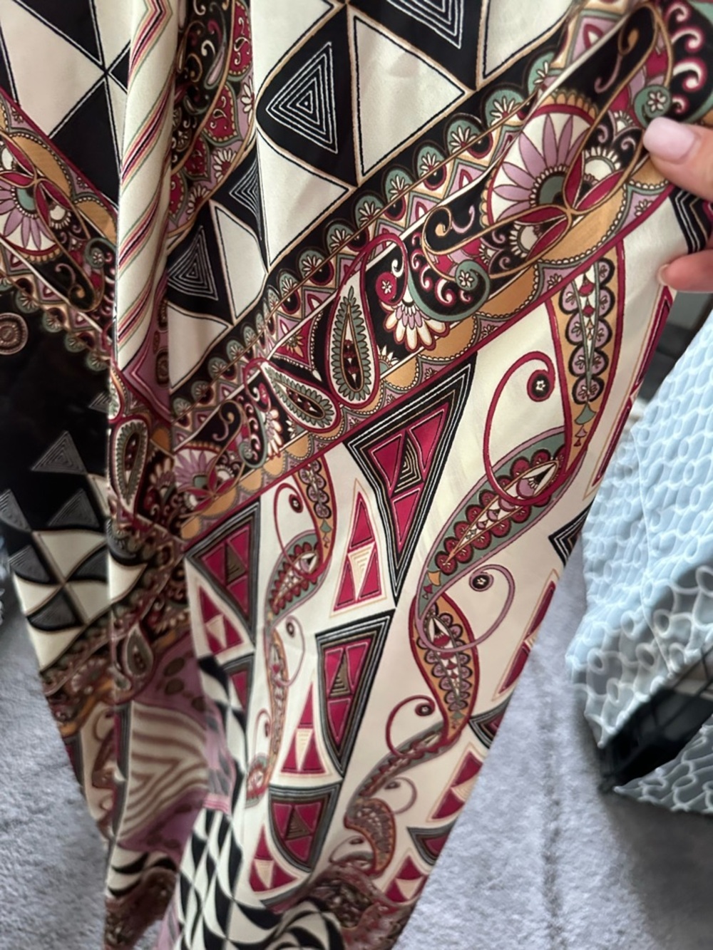 MISA Los Angeles Pink Paisley Maxi Skirt - Picture 4 of 4